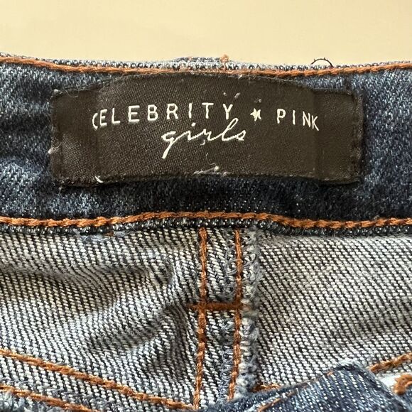 Girls Blue Denim Stretch Jeans sz 8-10 SLIM by Celebrity Pink - Picture 7 of 7